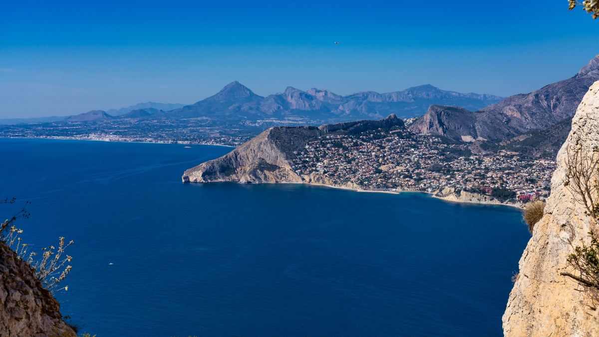Aerial view of Calpe and Peñón de Ifach